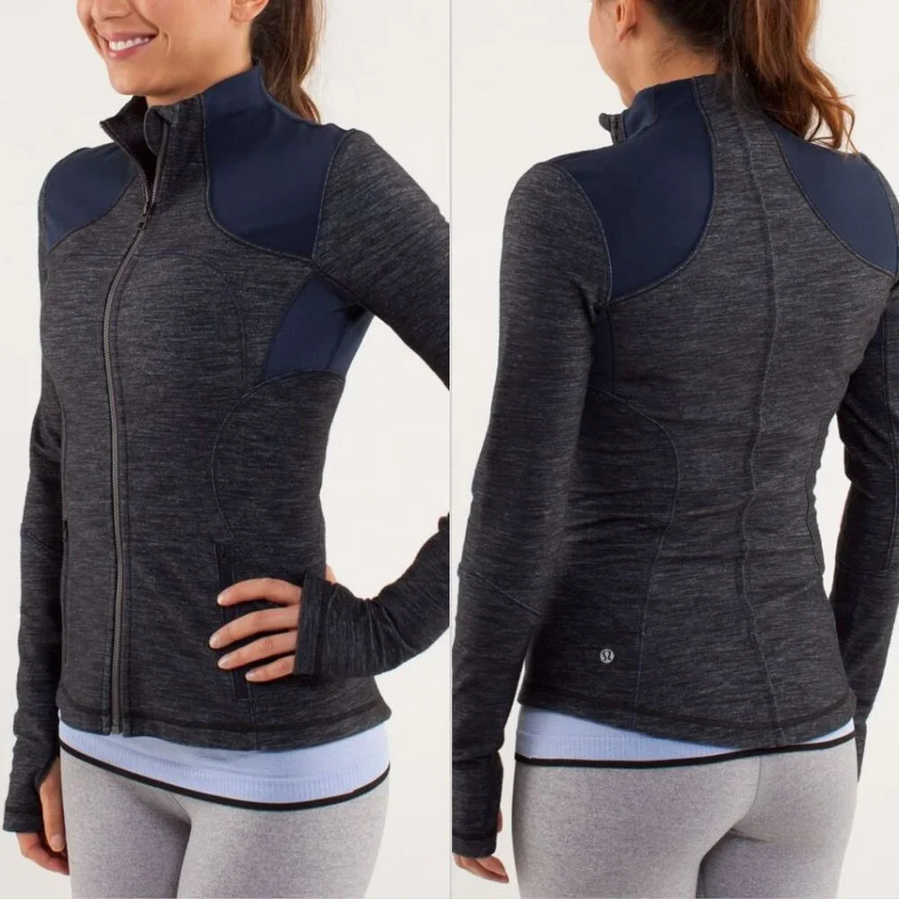 {RARE} Lululemon - Reversible Slub Denim Forme Jacket W4A47S | Inkwell | Size 4